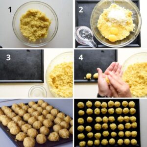 Boulettes de risotto frites de Calabre - Façonnez le risotto en petites boulettes