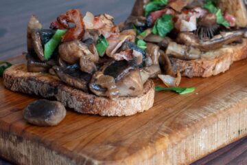 Bruschetta aux champignons - En-tête