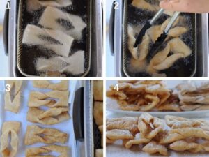 Chiacchiere biscuits italiens frits - Faites frire les Chiacchiere