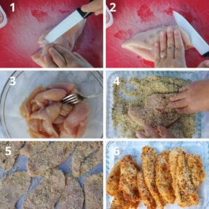 Escalopes de poulet panées croustillantes au four (sans œuf) - Enrobez le poulet de chapelure