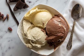 Gelato Italien Vanille, Chocolat et Pistache - En-tête
