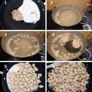 Gnocchis crémeux à la truffe avec sauce au parmesan - Dès que les gnocchis remontent à la surface, retirez-les