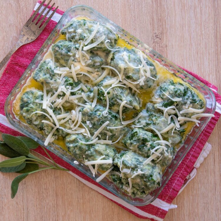 Gnudi ricotta épinards - En-tête