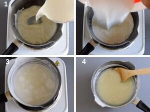 Liqueur VOV Italien (Lait de Poule Italien) - Verser le lait et le sucre dans une casserole