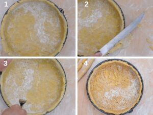 Pastiera Napoletana crémeuse (Tarte de Pâques à la ricotta) - Préparation du fond