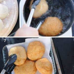 Pizza Fritta Montanara Pâte à Pizza Frite - Cuisson de la pizza