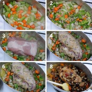 Ragoût de viande de sanglier avec sauce au chocolat épicée et riche - Cuisson du sanglier