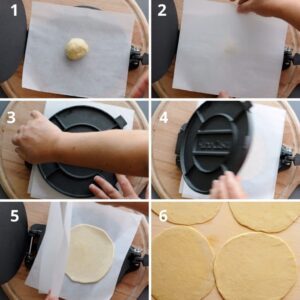 Recette Authentique de Piadina – Pain Plat Italien - Optionnel : Utilisez une presse à pâte avec du papier cuisson pour aplatir les boules