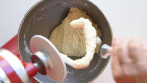 Recette de Friselle Pugliesi Maison - Pétrissez jusqu'à obtenir une pâte homogène et élastique