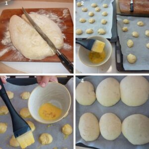 Recette de Petits Pains au Lait Italiens (Panini Al Latte) - Pour un aspect brillant, badigeonnez les petits pains avec un mélange d’œuf et de lait