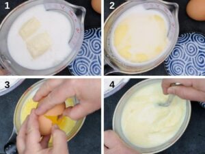 Recette de Petits Pains au Lait Italiens (Panini Al Latte) - Faites fondre le beurre avec le lait au micro-ondes à faible puissance