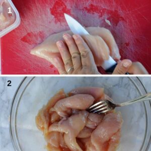 Recette de Spiedini Siciliens – Bœuf, Poulet, Poisson ou Légumes - Déposez-les dans un saladier et assaisonnez avec du sel et de l'huile d'olive