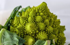 Recette facile de chou Romanesco en muffin au parmesan - Détachez les fleurettes du romanesco en veillant à en garder quelques-unes de grande taille pour la décoration