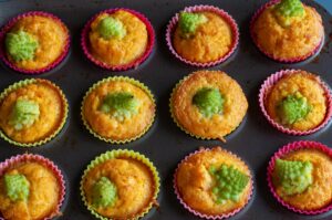 Recette facile de chou Romanesco en muffin au parmesan - Faites cuire au four