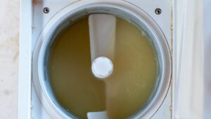 Sorbet au citron vert - Versez la préparation dans la sorbetière