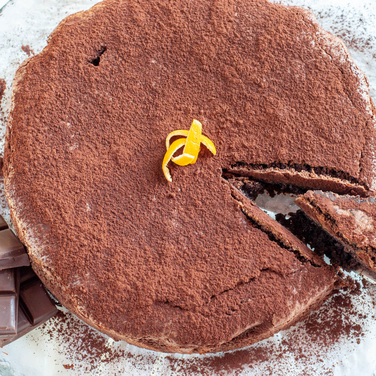 Torta Caprese facile (gâteau italien au chocolat sans farine) - En-tête