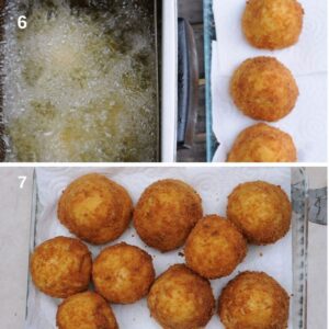 Arancini de riz sans gluten et végétariens - Faire frire les arancini