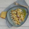 Asperges blanches au prosciutto et vinaigrette à l'œuf - en-tête
