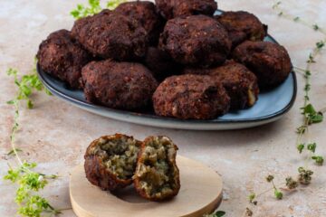Boulettes d'aubergines italiennes, polpette di melanzane - en-tête