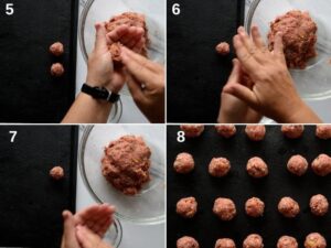 Comment préparer un consommé de bœuf - façonnage de toutes les boulettes