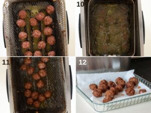 Comment préparer un consommé de bœuf - friture des petites boulettes dorées