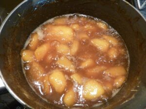 Confiture de pêches caramélisées - Cuisson de la confiture caramélisée