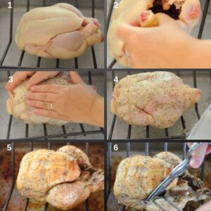 Dîner de poulet rôti allégé - Préparation du poulet à rôtir