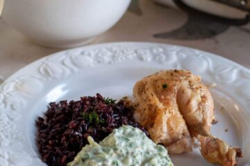 Dîner de poulet rôti allégé - en-tête