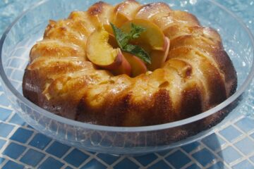 Gâteau italien aux pêches (Torta alle pesche) - en-tête