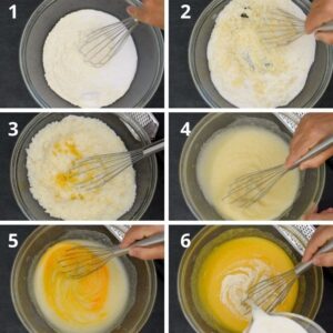 Gâteau magique au citron, une pâte pour deux couches - Préparation de la pâte citronnée