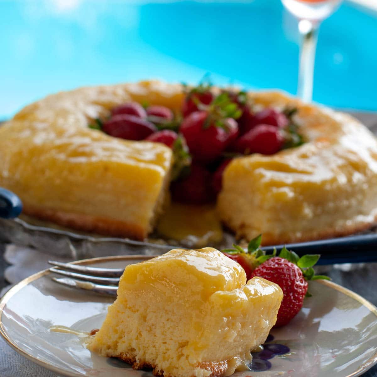 Gâteau magique au citron, une pâte pour deux couches - en-tête