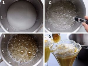 Île flottante facile - contrôlez la température du caramel