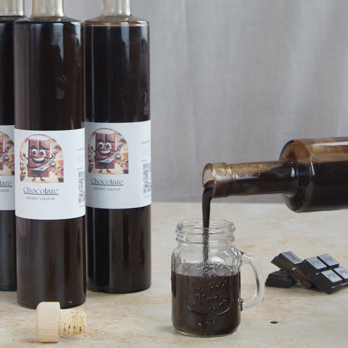 Liqueur de chocolat maison crémeuse, sans produits laitiers et de longue conservation - en-tête