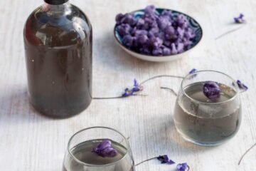 Liqueur de violettes maison - en-tête