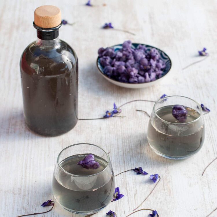 Liqueur de violettes maison - en-tête
