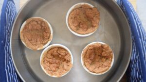 Mousse italienne aux pommes - Cuire les mousses au four