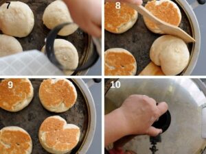 Muffins anglais maison - Démouler et retourner les muffins