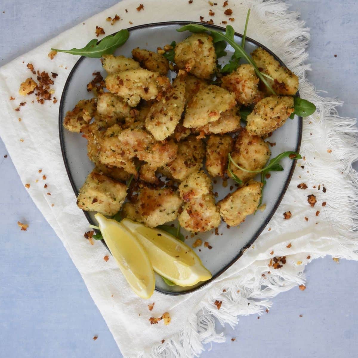 Nuggets de poulet italiens cuits au four - en-tête
