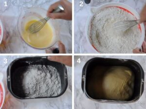 Pizza focaccia moelleuse - Préparation de la pâte levée