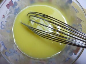 Pudding au chocolat blanc - Faire fondre le chocolat blanc