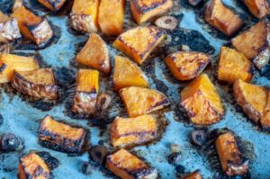Purée de courge butternut rôtie - courge butternut rôtie au four