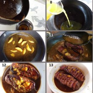 Recette de magret de canard à l'orange - retirer la graisse de cuisson