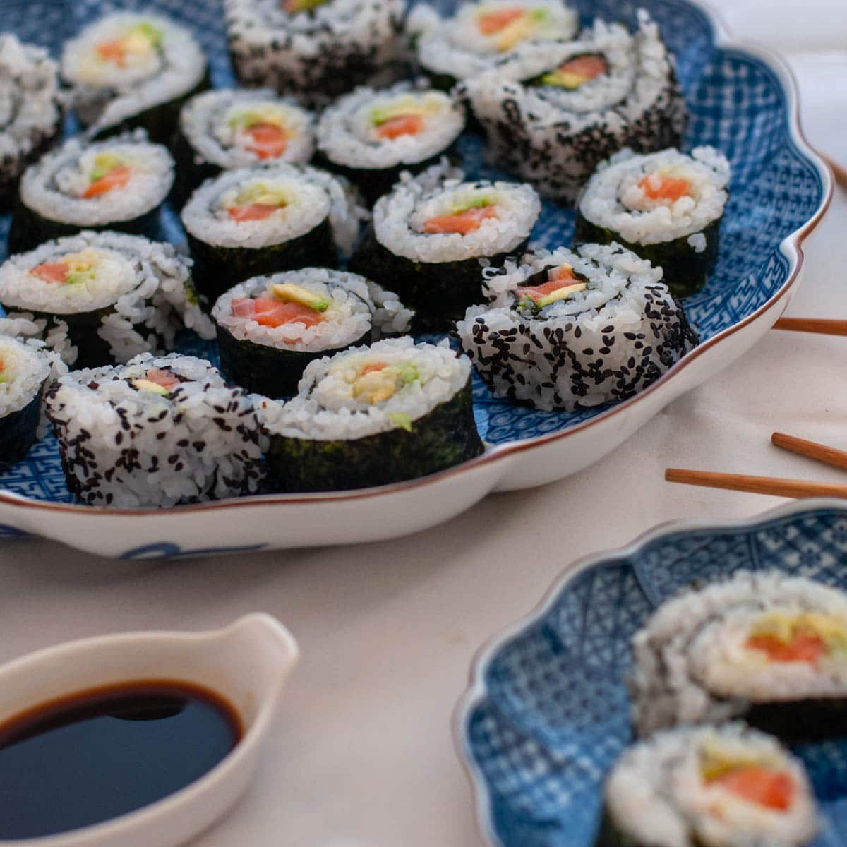 Recette de makis et d'uramakis - en-tête