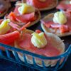 Recette facile de blinis russes à la française au saumon fumé - en-tête