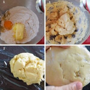 Recette facile de tarte Tatin aux pêches - Préparation de la pâte brisée
