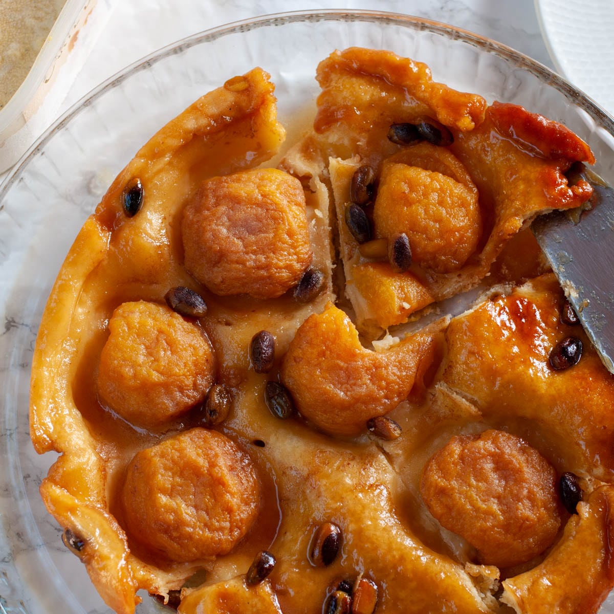 Recette facile de tarte Tatin aux pêches - en-tête