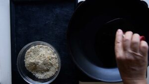 Recette italienne de poivrons farcis végétariens et végétaliens - Chauffer l'huile dans la poêle