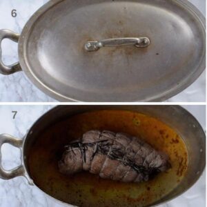 Rôti de bœuf maison - Couvrir et cuire au four