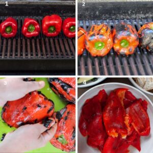 Salade de légumes d'été grillés - Faire griller les poivrons