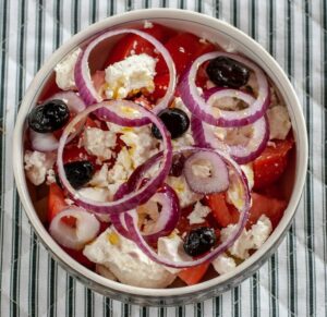 Salade grecque - Assaisonnement à l'huile d'olive